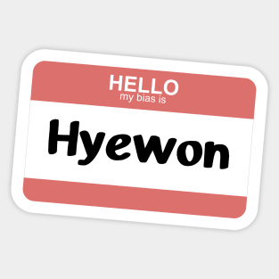 My bias is Hyewon Sticker